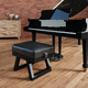 современная банкетка для пианино / из кожи / из блестящей лакированной древесины / из бука