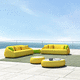 современный диван / для наружного применения / из Sunbrella® / из водоотталкивающей ткани