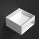 подвесная раковина / из Solid Surface / с полкой / квадратная