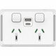 розетка тока / USB / двойная / встраиваемая