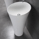 раковина на ножке / из Solid Surface / круглая / современная