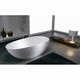 овальная ванна / островная / из Solid Surface / белая