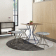 современный столик на одной ножке / из Corian® / из Solid Surface / из металла