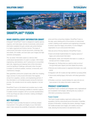 SmartPlant Fusion Solution Sheet