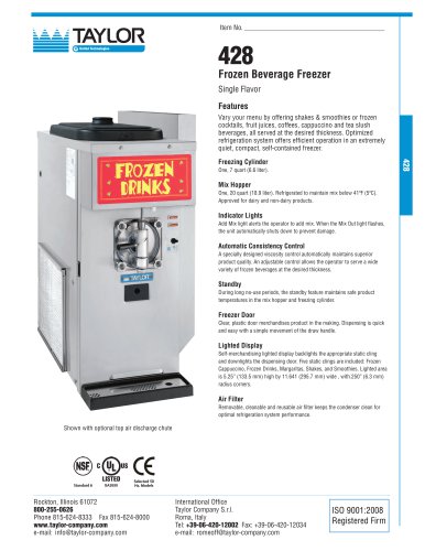 428 Frozen Beverage Freezer