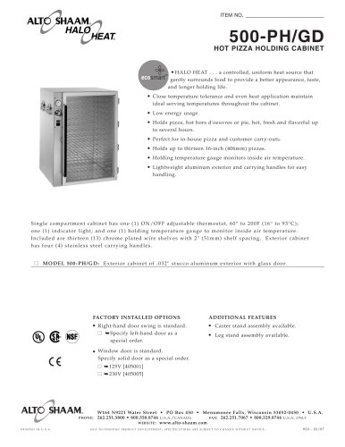 Commercial heated holding cabinet