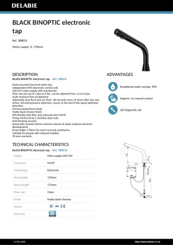 BLACK BINOPTIC electronic tap