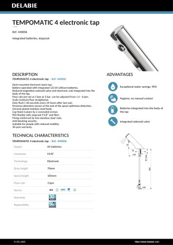 TEMPOMATIC 4 electronic tap