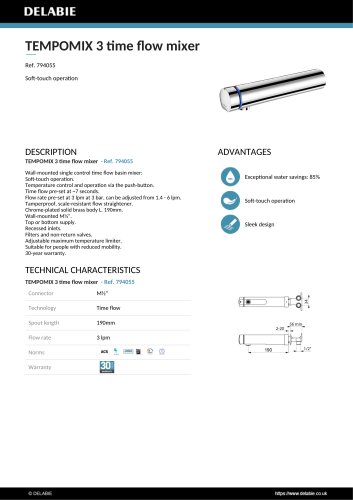 TEMPOMIX 3 time flow mixer