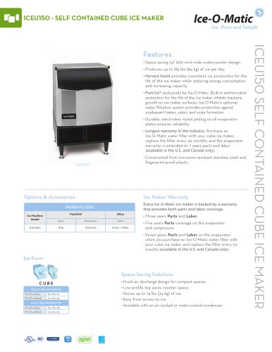 ICEU150-Self-Contained Cube Ice Machine