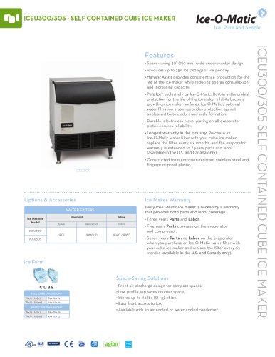 ICEU300-Self-Contained Cube Ice Machine