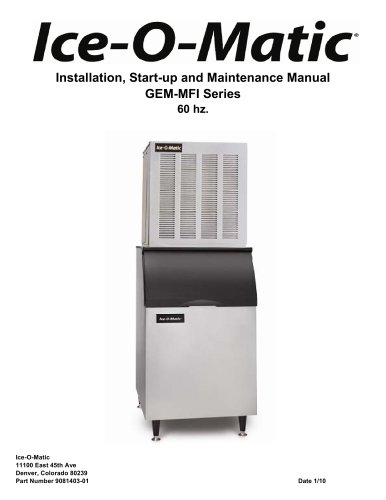 Installation, Start-up and Maintenance Manual