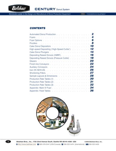 Belshaw Century System- product guide