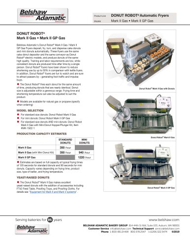 DONUT ROBOT® Mark II Gas • Mark II GP Gas