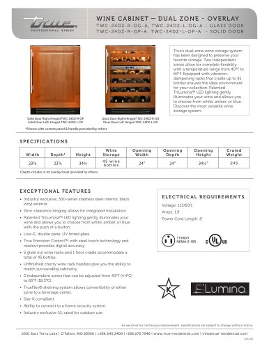 WINE CABINET - DUAL ZONE - OVERLAY