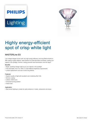 Highly energy-efficient spot of crisp white light