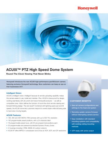 ACUIX PTZ High Speed Dome System