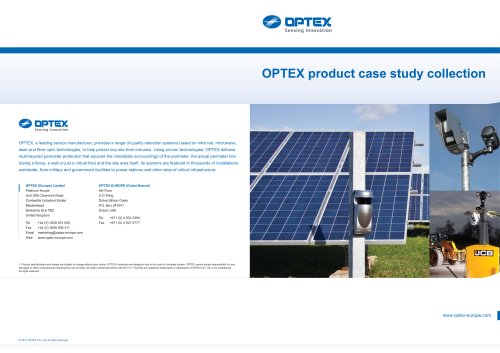 OPTEX Case Study Collection