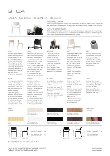 LACLASICA CHAIR TECHNICAL DETAILS