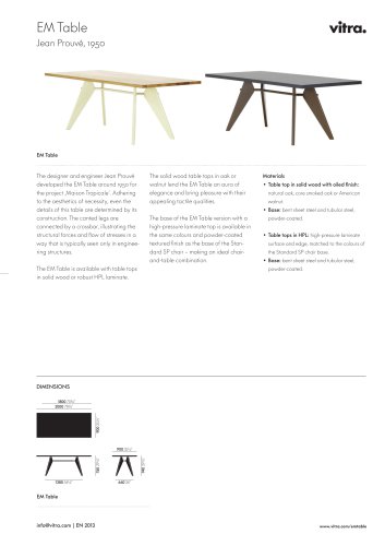 EM Table Factsheet