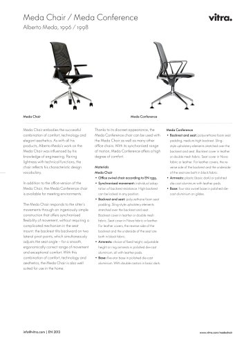 Meda Chair / Meda Conference Factsheet