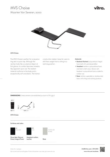 MVS Chaise Factsheet