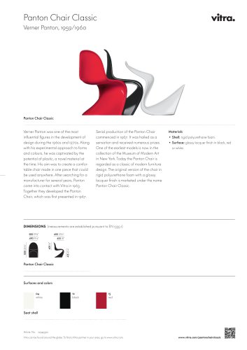 Panton Chair Classic Factsheet