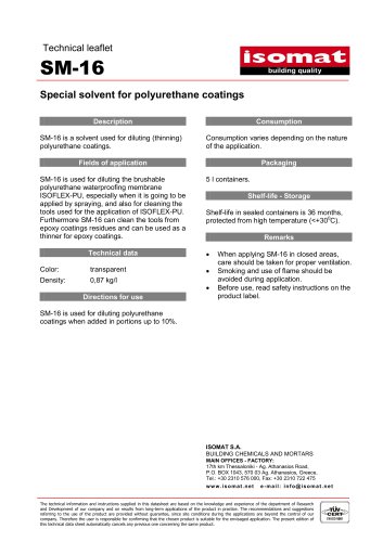 Technical Datasheet SM-16