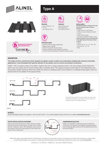 ALINEL Type A - Technical data sheet