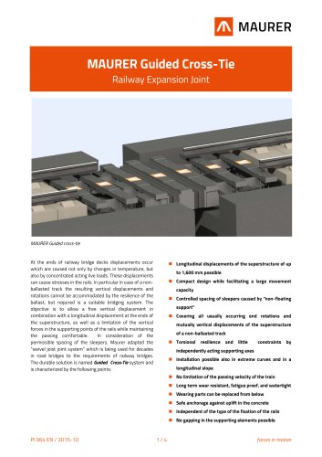 MAURER Guided Cross-Tie - Railway Expansion Joint