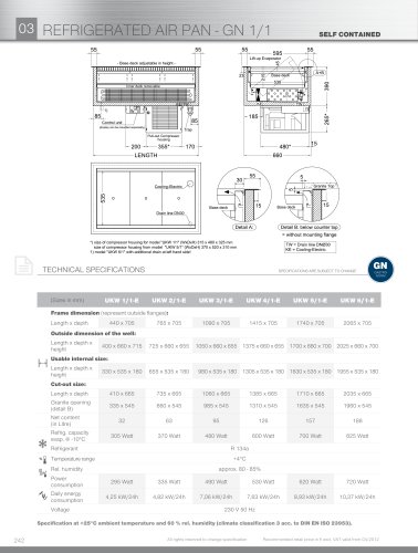 Refrigerated air pan - GN 1/1