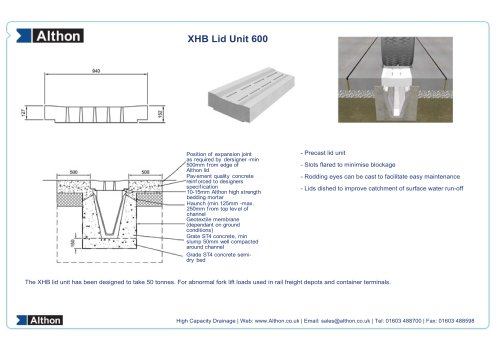 XHB LID UNIT 600