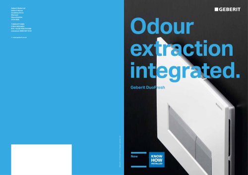 Odour Extraction Integrated Geberit DuoFresh