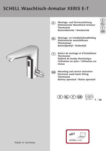 SCHELL Waschtisch-Armatur XERIS E-T