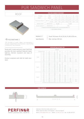 ROOF PUR SANDWICH PANEL