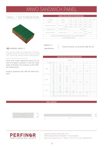 WALL-SECTORIZATION MIWO SANDWICH PANEL