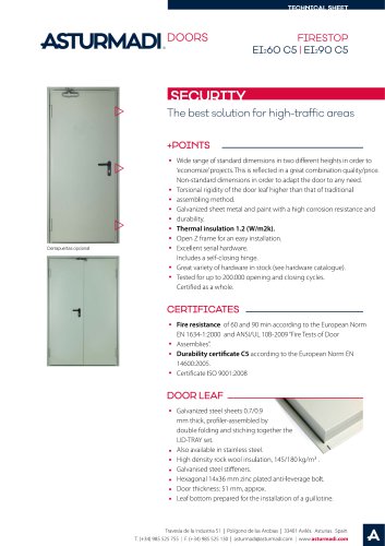 FIRESTOP EI2 60 C5 | EI2 90 C5 SECURITY