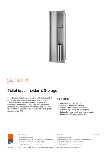 Toilet brush holder & Storage