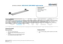 GW05 50 04 02 “CRETA SERIES” double towel bar