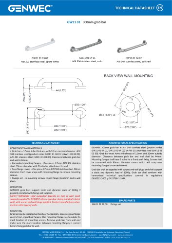 GW11 01 300mm grab bar