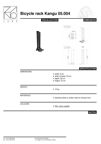 Bicycle rack Kangu 05.004