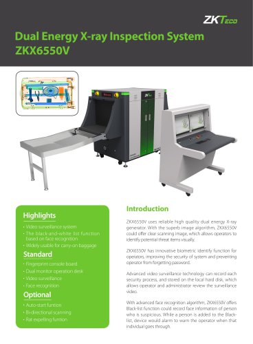 Dual Energy X-ray Inspection System ZKX6550V