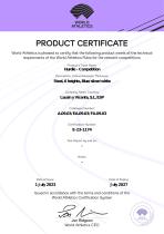 A.09.03 Steel athletics hurdle WA Certificate