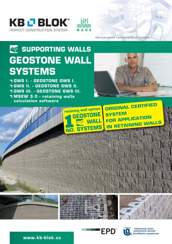 Original certified system for application in retaining walls GWS