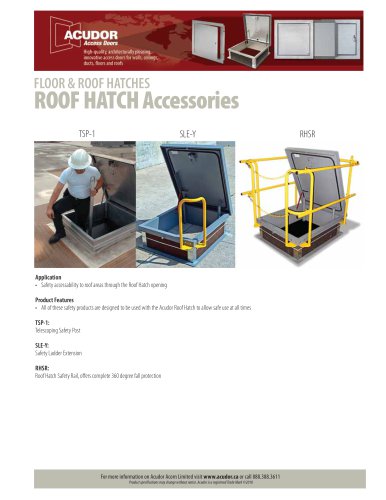 FLOOR & ROOF HATCHES ROOF HATCH Accessories