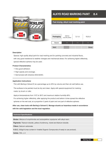 ALKYD ROAD MARKING PAINT