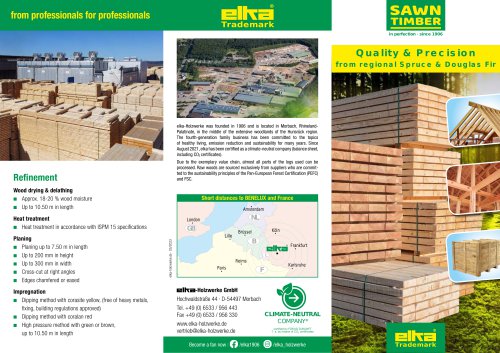 Product flyer sawn timber