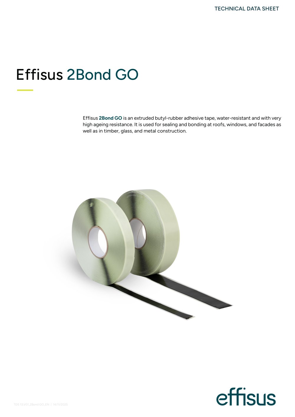 Technical Data Sheet 2Bond GO - Effisus
