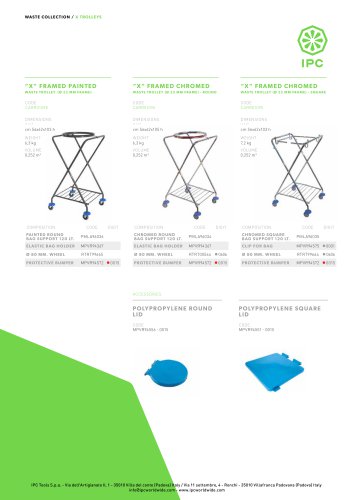 “X” Framed Painted Waste Trolley