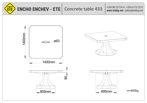 Concrete table 433